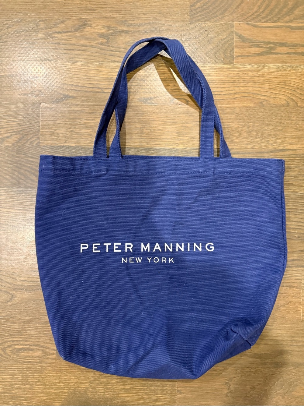 Peter Manning Navy Canvas Tote Bag